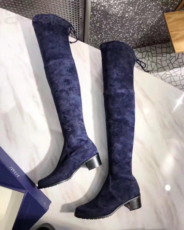 Сапоги Stuart Weitzman на низком каблуке в modnitca