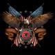 Футболка Buckwear  NRA Eagle Flag