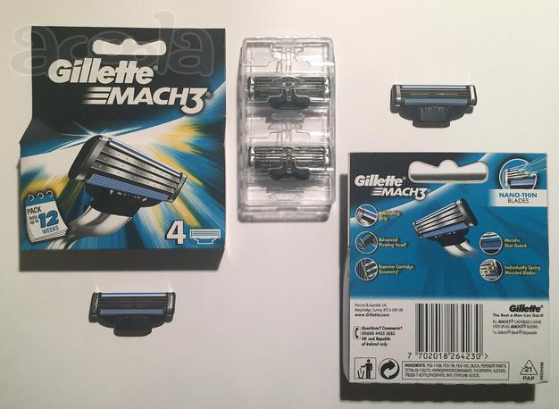 Gillette Mach 3 (сменные лезвия 4шт)