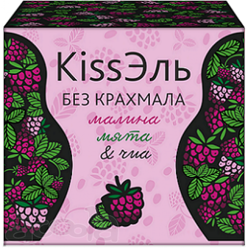 Кисель без крахмала - малина, мята и чиа - 8 порций