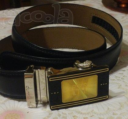 Женский ремень чёрный Dunhill автоматический.84 см.