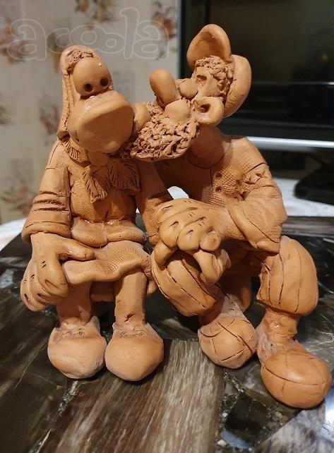Фигурки из глины "На завалинке".