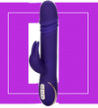 ФИОЛЕТОВЫЙ ВИБРАТОР С ПОСТУПАТЕЛЬНЫМ ДВИЖЕНИЕМ JACK RABBIT SIGNATURE SILICONE THRUSTING RABBIT - 20 СМ. от Love Monster