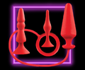НАБОР ИЗ 3 КРАСНЫХ ВТУЛОК BACK UP SILICONE KIT от Love Monster
