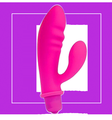 РОЗОВЫЙ ВИБРОМАССАЖЕР COSMO С ОТРОСТКОМ - 8,5 СМ. от Love Monster
