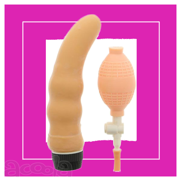 ТЕЛЕСНЫЙ ВИБРОМАССАЖЁР С ФУНКЦИЕЙ РАСШИРЕНИЯ INFLATE A VIBE CURVE - 19 СМ. от Love Monster