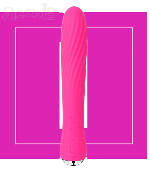ВИБРАТОР СО СПИРАЛЕВИДНЫМ РЕЛЬЕФОМ И ФУНКЦИЕЙ НАГРЕВА ANYA PLUM RED - 19,6 СМ. от Love Monster