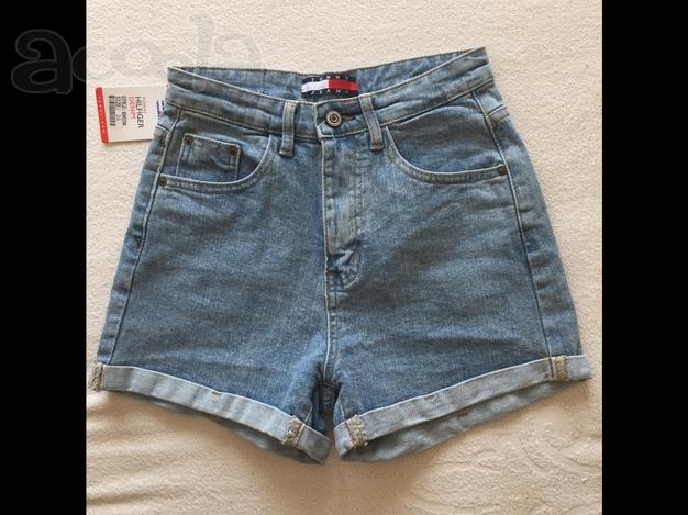Шорты женские новые tommy hilfiger 27-26 размер 44-46 джинсовые голубые посадка высокая короткие